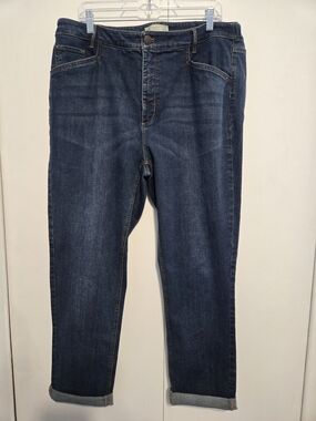 J.Jill Smooth Fit Straight Leg Jeans Womens 16 Dark Wash Stretch Denim Classic